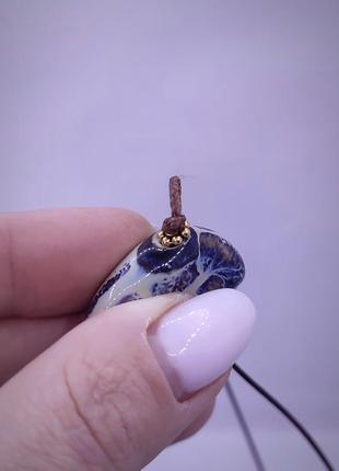 Шикарный кулон из керамики на шнурка с декором чокер подвеска украшения на шею колье