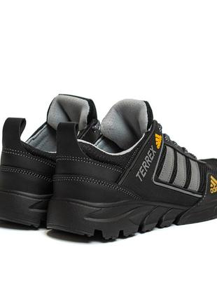 Мужские летние кроссовки сетка adidas terrex black, кеды текстильные повседневные адидас черные. мужская обувь3 фото