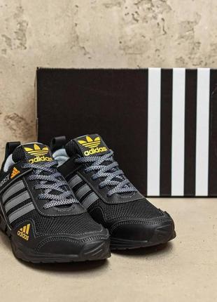 Чоловічі літні кросівки сітка adidas terrex black, кеди текстильні повсякденні адіас чорні. чоловіче взуття7 фото