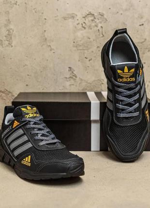 Чоловічі літні кросівки сітка adidas terrex black, кеди текстильні повсякденні адіас чорні. чоловіче взуття6 фото