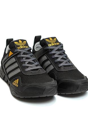 Мужские летние кроссовки сетка adidas terrex black, кеды текстильные повседневные адидас черные. мужская обувь2 фото