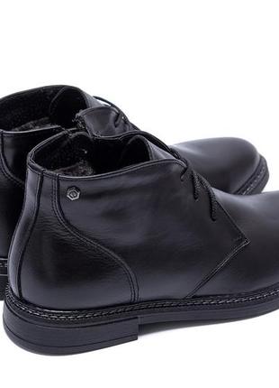 Мужские  зимние кожаные ботинки из натуральной кожи vankristi, сапоги, кроссовки черные, спортивные ботинки7 фото