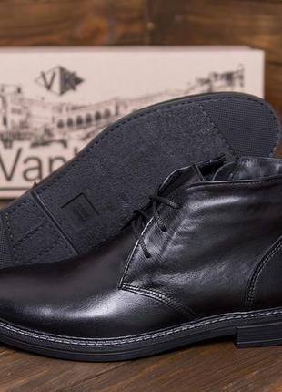 Мужские  зимние кожаные ботинки из натуральной кожи vankristi, сапоги, кроссовки черные, спортивные ботинки9 фото