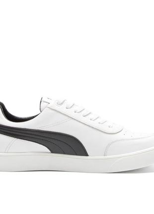 Мужские кожаные кроссовки puma (пума) ferrari white, мужские туфли белые, кеды повседневные. мужская обувь4 фото