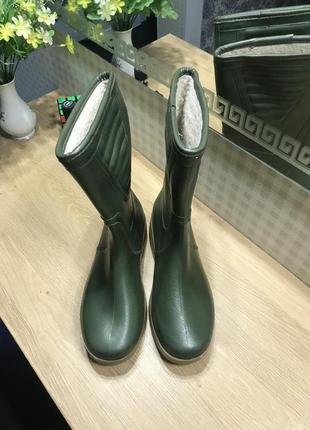 Сапоги резиновые италия на утеплителе 38р