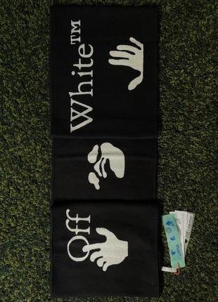 Шарф off-white hands off logo scarf black (new) | original