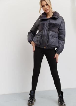 Куртка жіноча демісезонна, колір графіт, 131r30662 фото