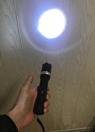 Ліхтарик ручний світлодіодний акумуляторний потужний портативний тактичний багатофункціональний9 фото