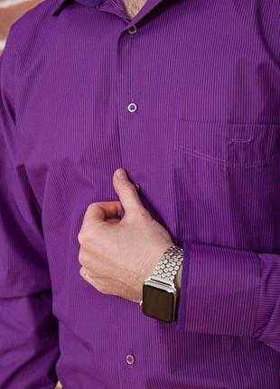 Рубашка мужская в полоску, цвет светло-фиолетовый, 131r1510135 фото