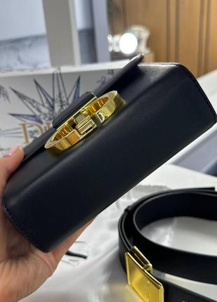 Жіноча сумка dior 30 montaigne bag black box calfskin люкс якість2 фото