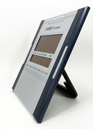 Электронный многофункциональный будильник kadio kd-3810n, настольные электронные часы8 фото