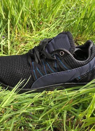 Спортивные кроссовки мужские летние из сетки 44 размер. летние кроссовки сетка. модель 24112. цвет: черный9 фото