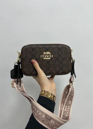 Сумка в стиле coach snapshot brown