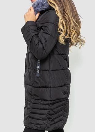 Куртка жіноча однотонна, колір чорний, 235r80023 фото