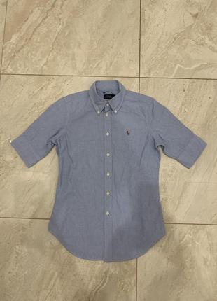 Рубашка polo ralph lauren голубая блузка женская