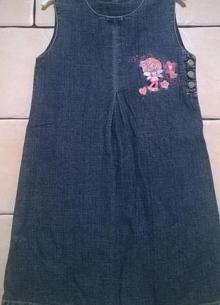 Cарафан джинсовый летний на девочку рост 116 4-5 лет