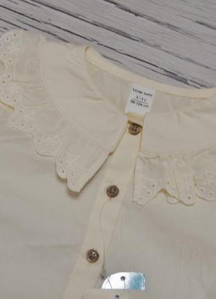 2-3/3-4/4-5 р новая рубашка блуза блузка с воротником для модниц легкая натуральная lc waikiki вайки7 фото