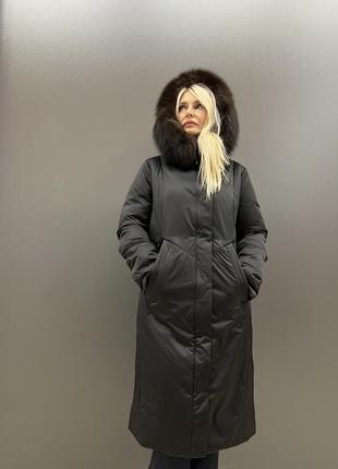 Женское зимнее пальто на верблюжьей шерсти klasica moda4 фото