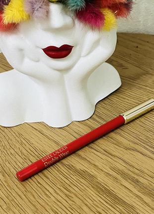 Оригінал estée lauder double wear 24h stay-in-place lip liner стійкий олівець для губ 018 red1 фото