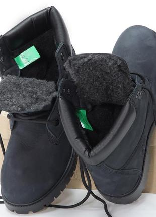 Мужские ботинки timberland boots winter (хутро, натур нубук)8 фото
