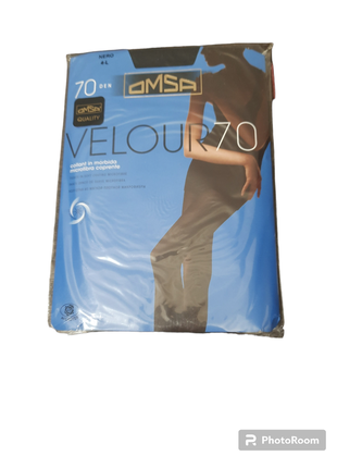 Щільні матові велюрові клготки omsa velour 70