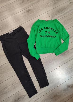 Набір комплект ціна за все джинси темно сірі кофта зелена розмір s dorothy perkins жіночі дівчинкі