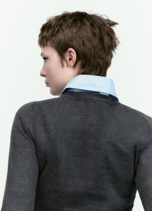 Zara кофта свитер из тонкой смесовой шерсти с альпакой2 фото