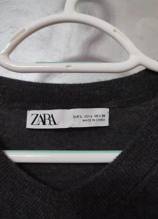 Zara кофта свитер из тонкой смесовой шерсти с альпакой7 фото