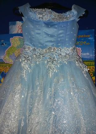 Шикарное платье на девочку, новогодний наряд, наряд принцессы2 фото