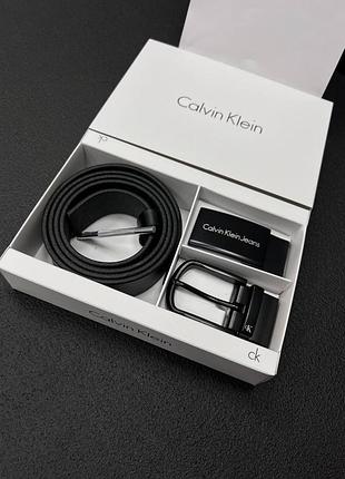 Мужской кожаный ремень calvin klein2 фото