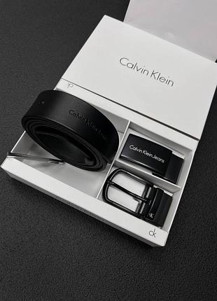 Чоловічий шкіряний ремінь calvin klein