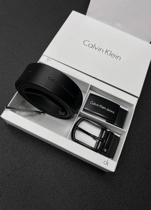 Мужской кожаный ремень calvin klein3 фото