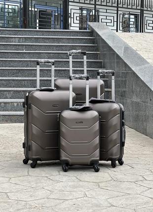 Чемодан модель 147 wings,абс пластик +поликарбонат, большой,средний,маленький, удобная поклажа,чемодан,дорожня сумка