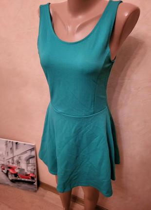 Платье зеленое5 фото