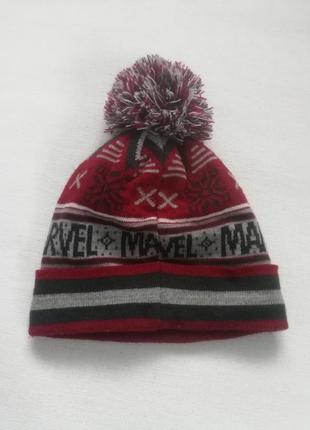 Тепла зимова брендова шапка2 фото