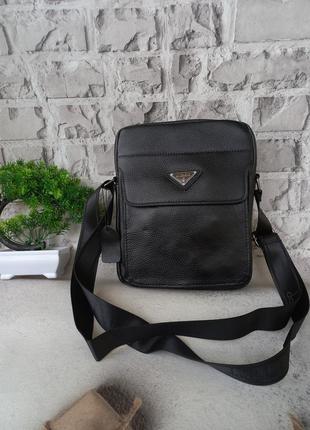 Явности мужская кожаная сумка бананка слинг кожаный