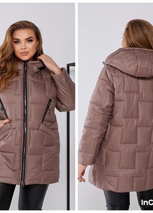 Женская зимняя теплая куртка,серая с капишоном на замке стеганая,женская зимняя стеганая теплая куртка,баллоновая,пуховик,пуффер,парка2 фото