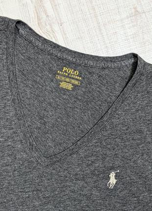 Футболка polo ralph lauren базовая серая женская