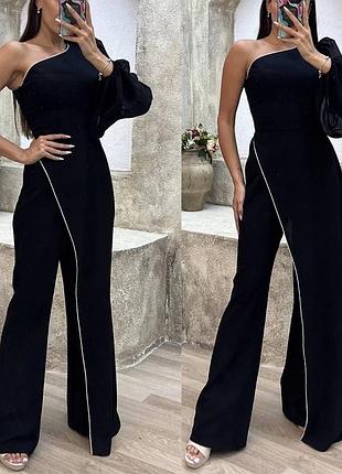 Нарядный комбинезон костюмка и органза