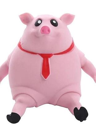 Антистресс игрушка “эластичная свинья” сквиш 15 см