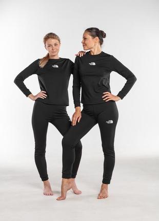 Термобелье the north face women с3057 флисовый начес комплект женский tnf -20°с черный