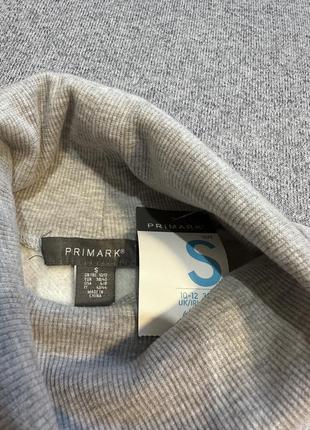 Водолазка реглан primark сірий новий з флісом флісова худі світер світшот7 фото