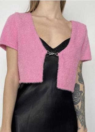 Кардиган хутро з коротким рукавом h&m