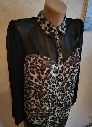 Тигровая блузка, стильная рубашка3 фото