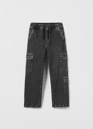 Джинси джогери карго zara 134 см, джинсы джогеры брюки зара1 фото