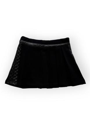 Юбка для девочки artigli a10827 черная с элементами экокожи 98 см