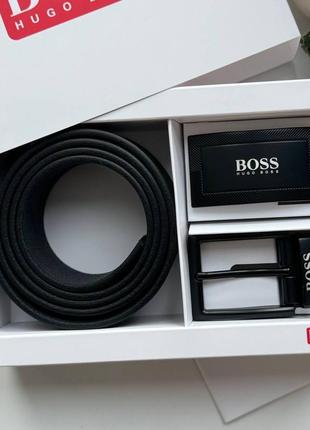 Ремень мужской с двумя пряжками hugo boss