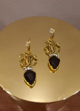 Серьги в стиле roberto cavalli