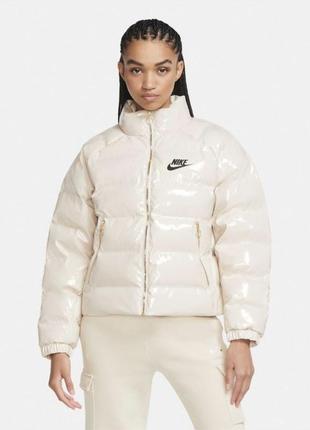 Nike icon clash down jacket (женский зимний пуховик найк оверсайз )