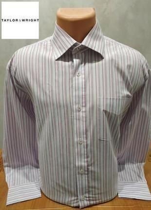 Естетична практична сорочка у смужку унікального англійського бренду taylor & wright